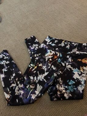 Black Multi Floral Print Leggings